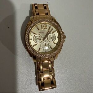 Michael Kors Gold Crystal-Accent Women's Chronograph Watch